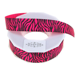 Neon Zebra Striped Grosgrain Ribbon, 7/8-Inch, 10 Yards