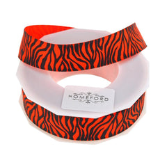 Neon Zebra Striped Grosgrain Ribbon, 7/8-Inch, 10 Yards