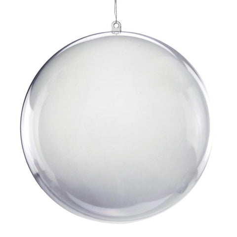 Fillable Round Clear Ball Ornaments, Jumbo, 6-1/4-inch