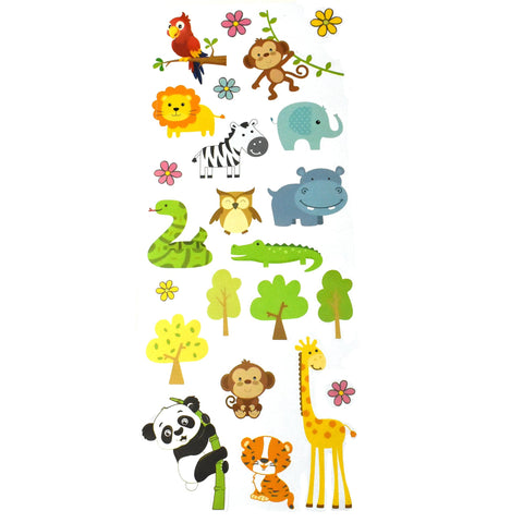 Baby Animals Paper Craft Sticker Sheet, 1-1/2-Inch, 55-Piece