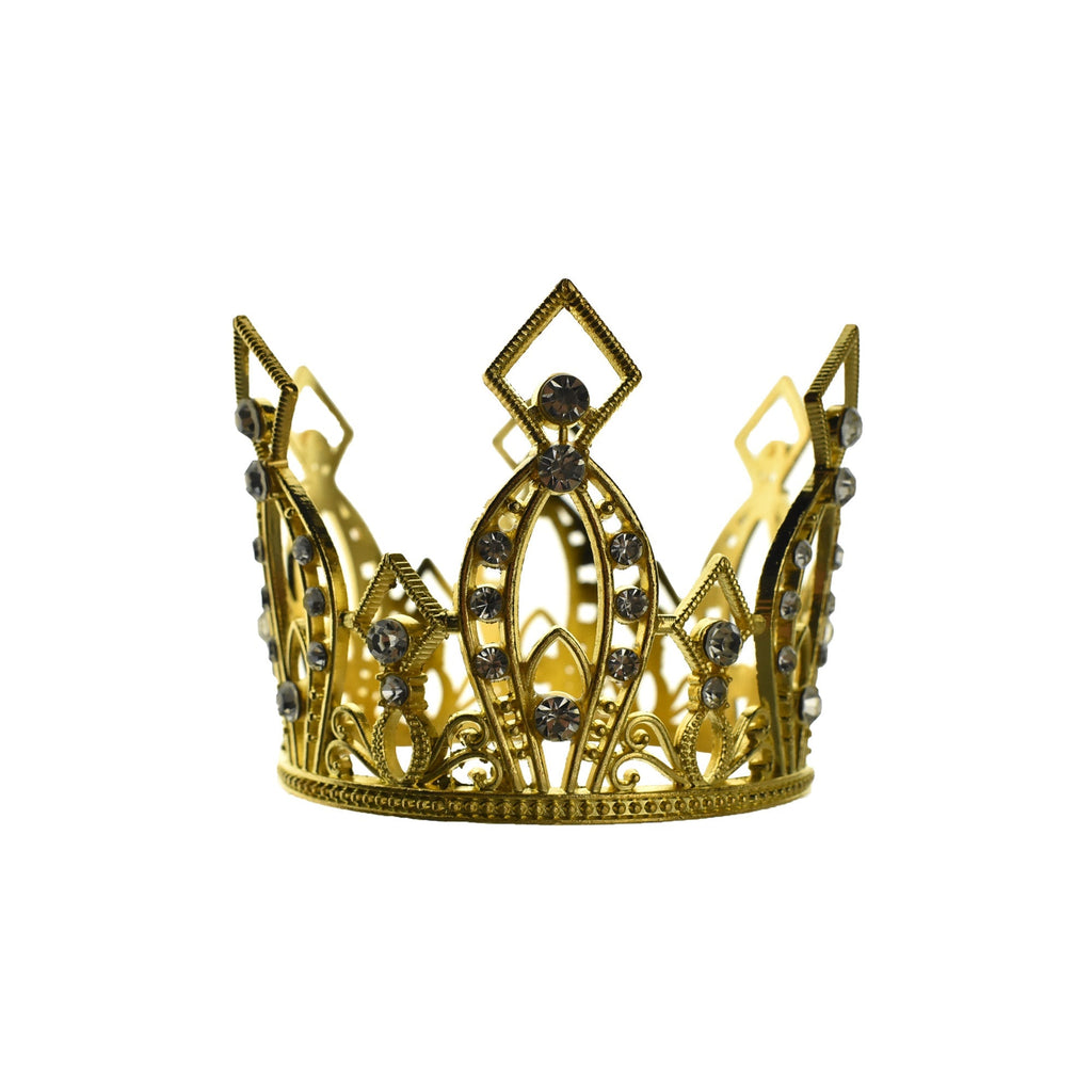 Rhinestone Accents Alloy Crown, 3-1/4-Inch
