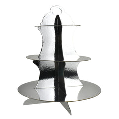 Scalloped Edge 3-Tier Treat Stand, 14-Inch
