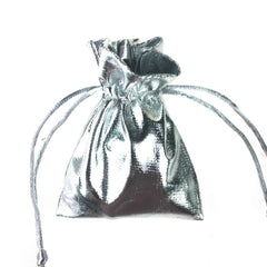 Metallic Lame Gift Pouch Bag, 3-Inchx 4-Inch, 12-Piece
