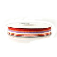 Rainbow Striped Grosgrain Ribbon, 5/8-Inch, 25 Yards