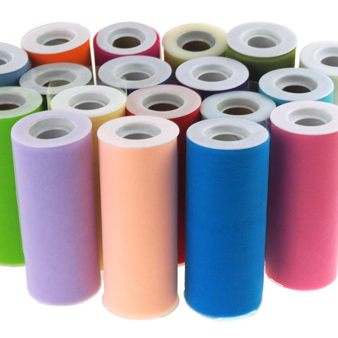 Tulle Spool Roll Fabric Net, 6-Inch, 25 Yards