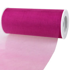 Sheer Organza Solid Color Tulle Roll, 6-inch, 25-yard