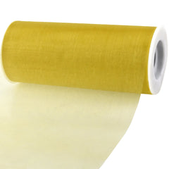 Sheer Organza Solid Color Tulle Roll, 6-inch, 25-yard