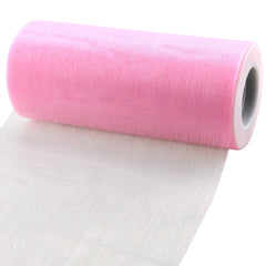 Sheer Organza Solid Color Tulle Roll, 6-inch, 25-yard