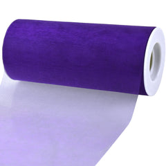 Sheer Organza Solid Color Tulle Roll, 6-inch, 25-yard