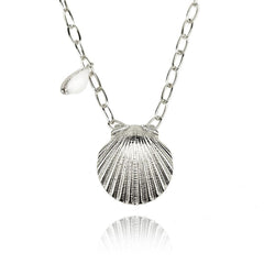 Seashell Pendant Chain Necklace, 15-Inch