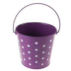 Polka Dot Metal Pail Bucket Party Favor, 5-inch