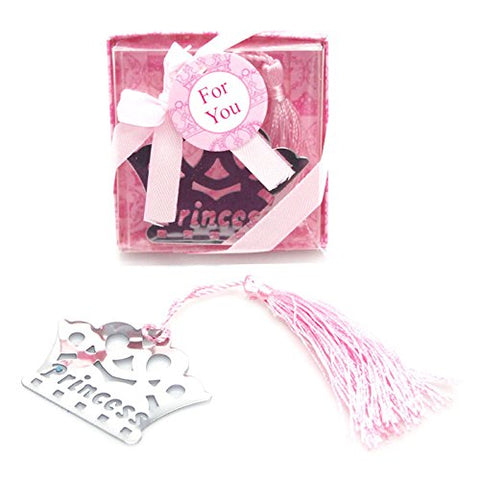 Princess Crown Bookmark Favor, 2-inch, Pink