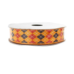 Argyle Grosgrain Ribbon, 7/8-Inch, 10 Yards