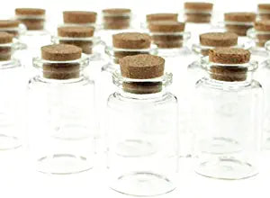 Mini Corked Jar Bottles, 140-count, 2-inch x 1-1/4-inch