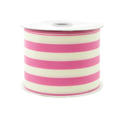 Striped Cotton Ivory Ribbon, 2-1/2-Inch, 10 Yards