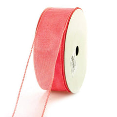 Sheer Chiffon Ribbon Wired Edge, 1-1/2-inch, 10-yard