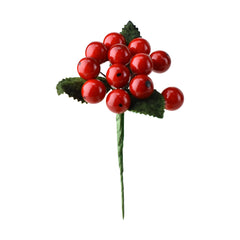 Artificial Mini Christmas Berry Pick, 4-1/2-Inch