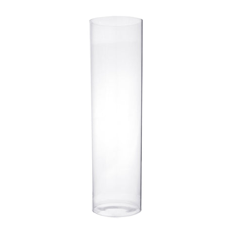 Clear Hurricane Candle Holder Glass Vase, 14-Inch x 3-Inch, 12-Count