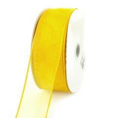 Sheer Chiffon Ribbon Wired Edge, 1-1/2-inch, 10-yard