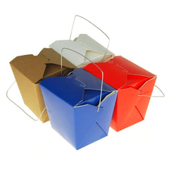 Take Out Boxes with Wire Handle, 4-Inch, 12-Count