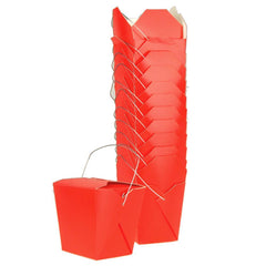Take Out Boxes with Wire Handle, 4-Inch, 12-Count