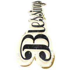 Rustic "Blessings" Hanging Metallic Sign, 35-Inch