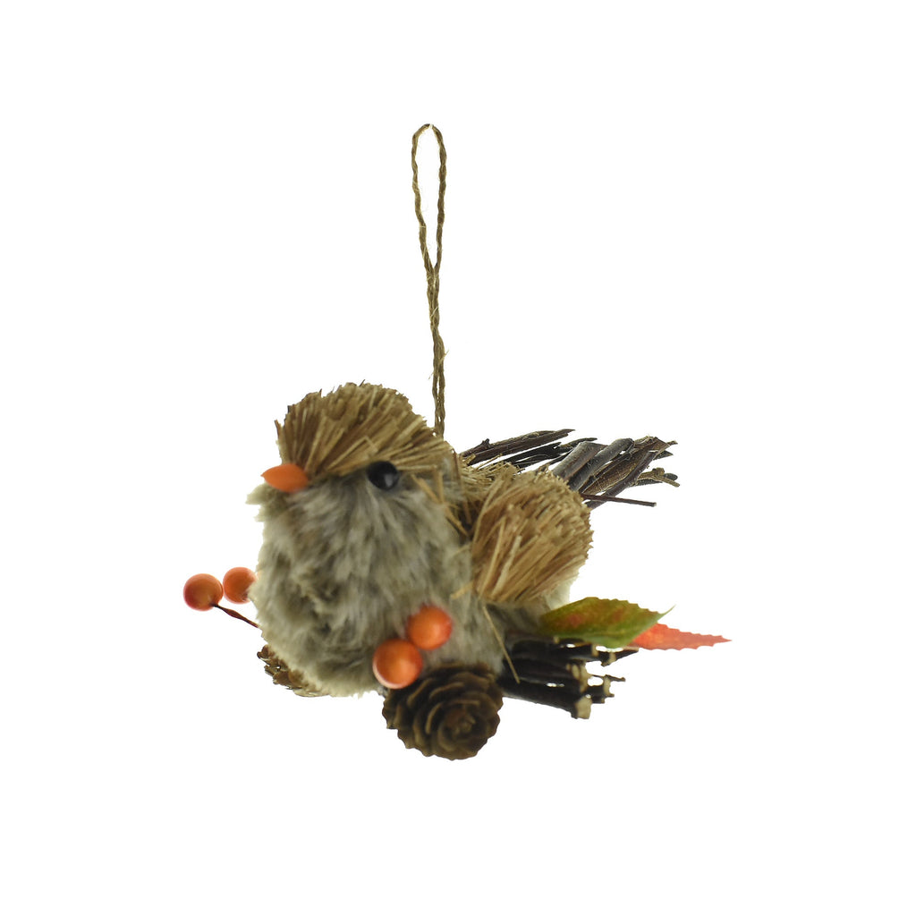 Mini Artificial Grass Bird Ornament, 3-Inch