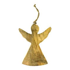Wooden Angel Silhouette Christmas Ornament, 4-3/4-Inch