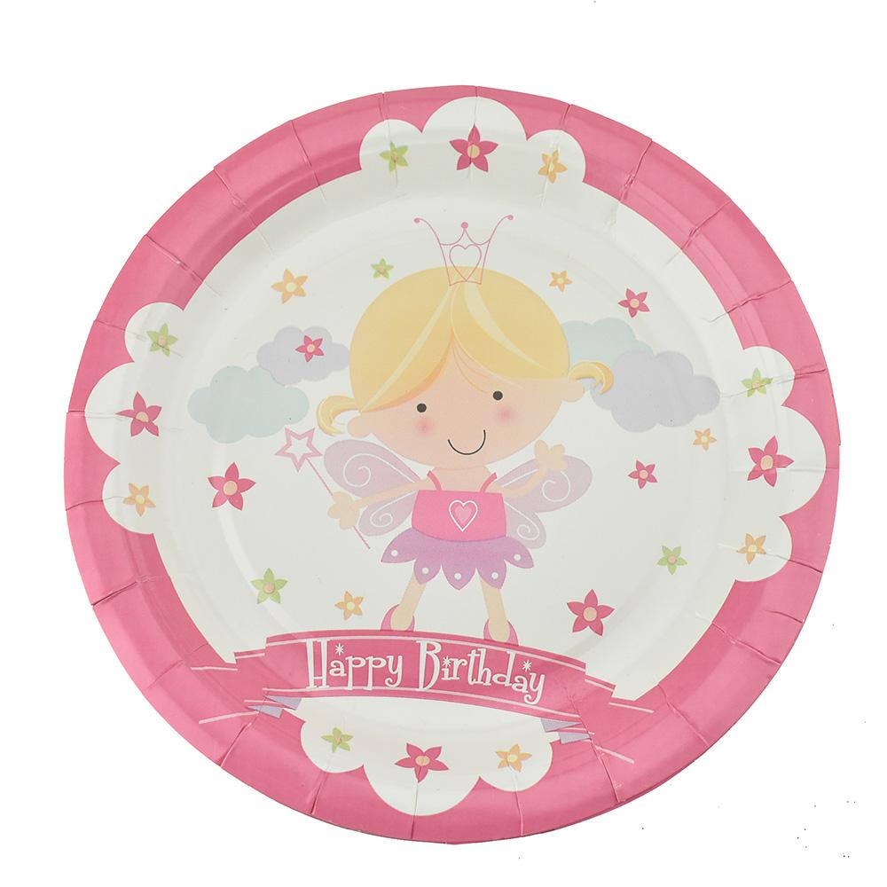 Magical Fairy Birthday Party Paper Plates, 7-Inch, 12-Count