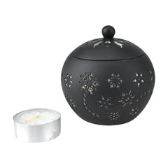 Snowflake Vase Tea Light Candle Holder, 3-Inch - Grey