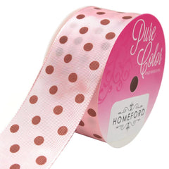 Taffeta Polka Dot Wired Edge Ribbon, Made in Germany, 1-1/2-Inch, 3-Yard