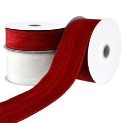 Crushed Texture Velvet Wired Ribbon, 10-yard