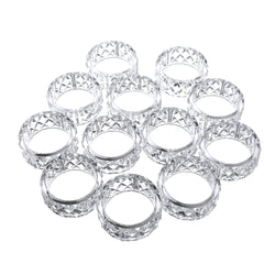 Clear Acrylic Napkin Holder Rings, 2-Inch, 12-Count
