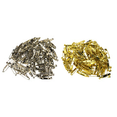 Metallic Bar Brooch Pins, 1-Inch, 144-Count