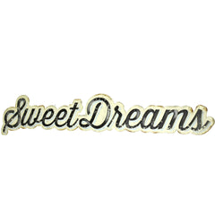 Rustic "Sweet Dreams" Hanging Metallic Sign, 35-Inch