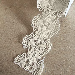Flower Crochet Trim Ribbon, 2-3/4-inch, 5-yard