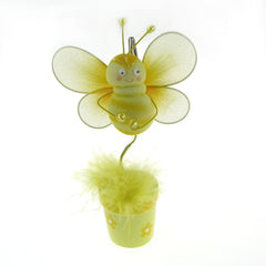 Bee Flower Pot Place Card Holder, 6-Inch