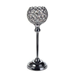 Crystal Globe Candle Holder Metal Centerpiece