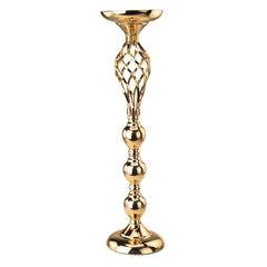 Aluminum Pillar Candle Holder Centerpiece Vase with Twisted Opening, 23-Inch