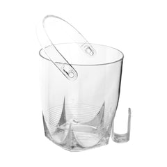 Acrylic Ice Bucket with Tongs, 6-1/4-Inch - Clear