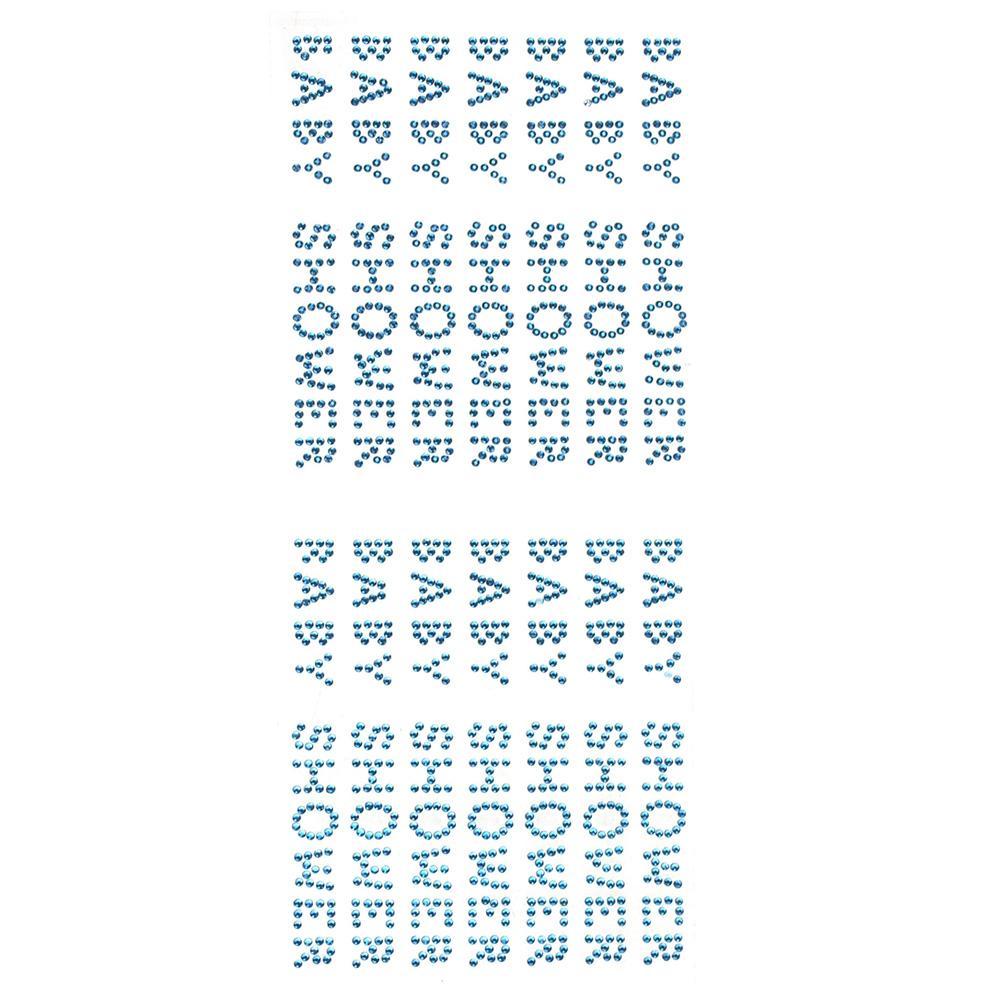 Baby Shower Rhinestone Stickers, 3/8-Inch, 140-Count, Blue