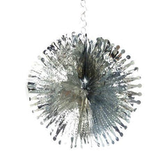 Pom Pom Metallic Foil Hanging Decor, 12-Inch