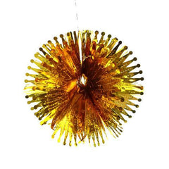 Pom Pom Metallic Foil Hanging Decor, 12-Inch