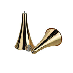 Metal Slim Waist Trumpet Vase, Gold, 21-3/4-Inch