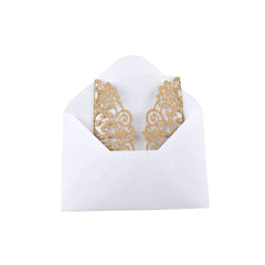 Rectangular Glitter Laser Cut Blank Invitations, 7-Inch, 8-Count