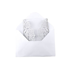 Rectangular Glitter Laser Cut Blank Invitations, 7-Inch, 8-Count