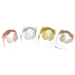 Rectangular Glitter Laser Cut Blank Invitations, 7-Inch, 8-Count