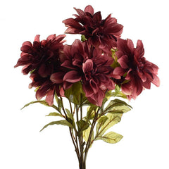 Artificial Floral Dahlia Plant Bush, 20-Inch