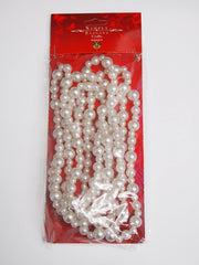 Plastic Pearl Bead Necklace Strand, 34-1/2-inch