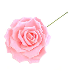 Rose Foam Flower with Stem, 9-Inch
